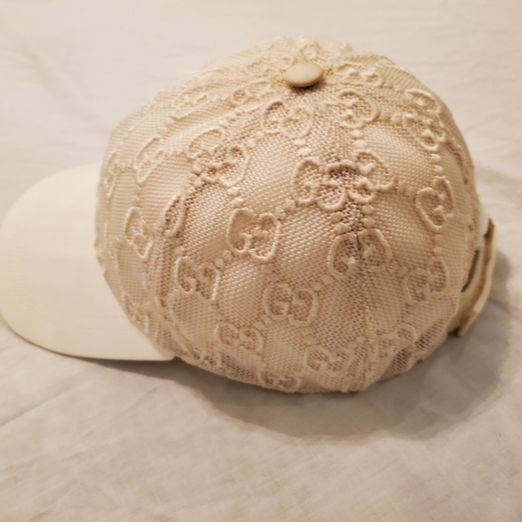 Auth Gucci Lace Embroidered Baseball Hat Size L - Picture 5 of 16